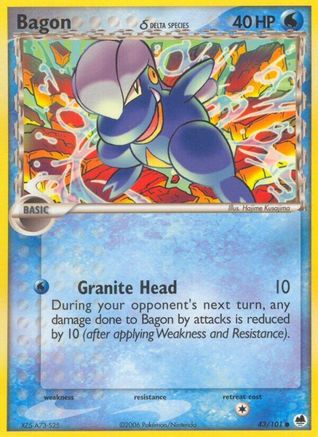 Bagon (Delta Species) 043/101  Dragon Frontiers - Common