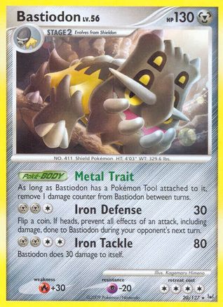 Bastiodon 020  Platinum - Rare