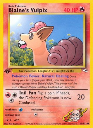 Blaine's Vulpix 065/132  - Unlimited Gym Heroes - Common