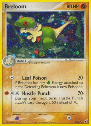 Breloom 003/107  - Reverse Holofoil Deoxys - Holo Rare