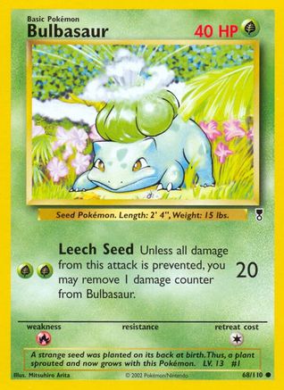 Bulbasaur 068/110  - Reverse Holofoil Legendary Collection - Common
