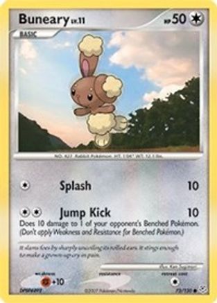 Buneary 073/130  - Reverse Holofoil Diamond and Pearl - Common