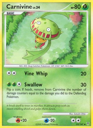 Carnivine 053  - Reverse Holofoil Supreme Victors - Uncommon