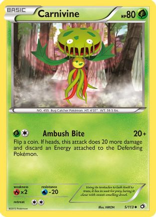 Carnivine 005  - Reverse Holofoil Legendary Treasures - Uncommon