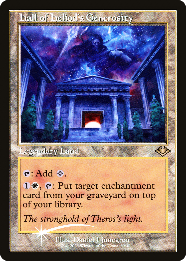 Hall of Heliod's Generosity (Retro Frame) (MH1-039) - Modern Horizons 1 Timeshifts Foil