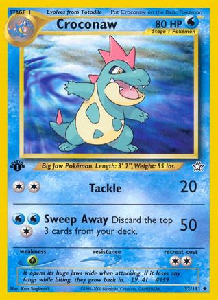 Croconaw (32) 032/111  - Unlimited Neo Genesis - Uncommon