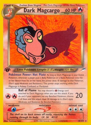 Dark Magcargo 018/105  - Unlimited Neo Destiny - Rare