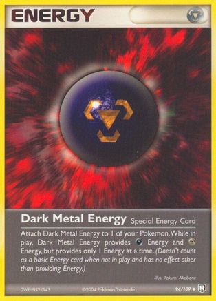 Dark Metal Energy 094  - Reverse Holofoil Team Rocket Returns - Uncommon