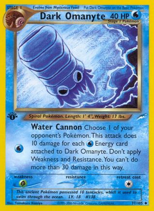 Dark Omanyte 037/105  - Unlimited Neo Destiny - Uncommon