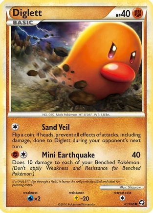 Diglett 061/102  Triumphant - Common