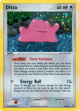 Ditto 004  - Holofoil FireRed & LeafGreen - Holo Rare