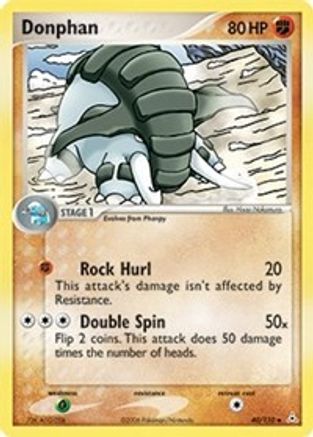 Donphan 040  - Reverse Holofoil Holon Phantoms - Uncommon