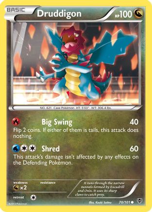 Druddigon 070  - Reverse Holofoil Plasma Blast - Common