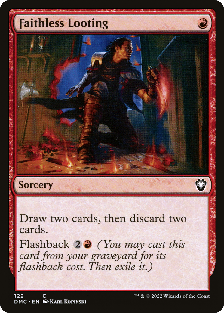 Faithless Looting⁣ - Commander: Dominaria United⁣ (Common)⁣ [122]