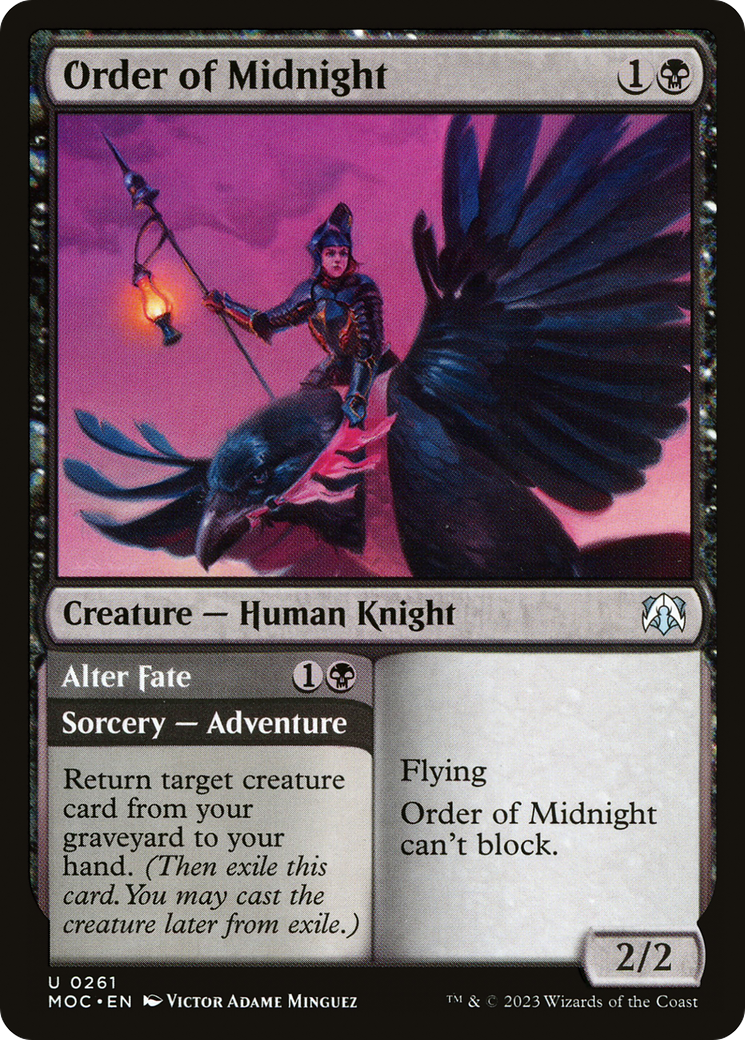 Order of Midnight // Alter Fate⁣ - Commander: March of the Machine⁣ (Uncommon)⁣ [261]