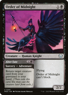 Order of Midnight // Alter Fate⁣ - Commander: March of the Machine⁣ (Uncommon)⁣ [261]
