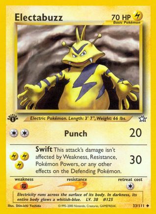 Electabuzz 033/111  - Unlimited Neo Genesis - Uncommon