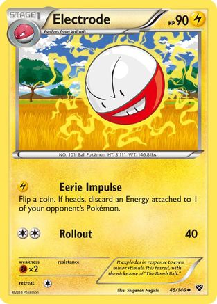 Electrode 045  - Reverse Holofoil XY Base Set - Uncommon