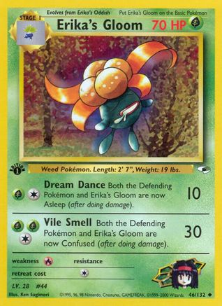 Erika's Gloom (46) 046/132  - 1st Edition Gym Heroes - Uncommon