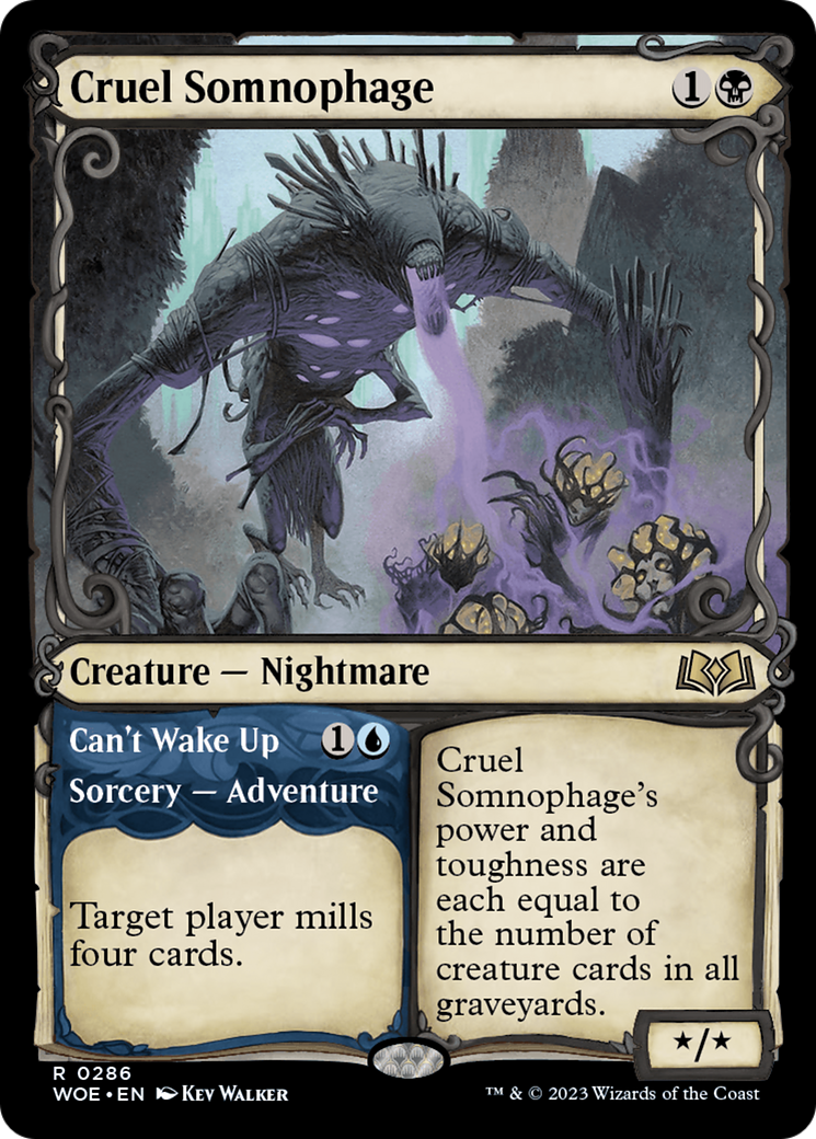 Cruel Somnophage (Showcase) (WOE-286) - Wilds of Eldraine: (Showcase) Foil