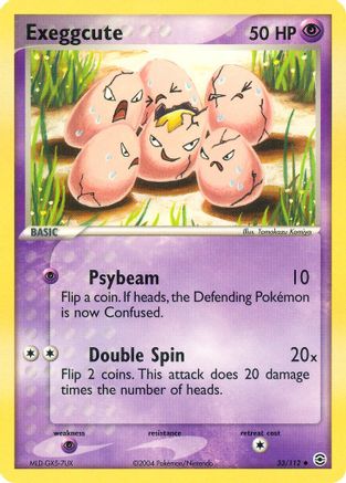 Exeggcute 033  - Reverse Holofoil FireRed & LeafGreen - Uncommon