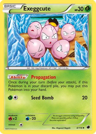 Exeggcute 004/116  - Reverse Holofoil Plasma Freeze - Uncommon