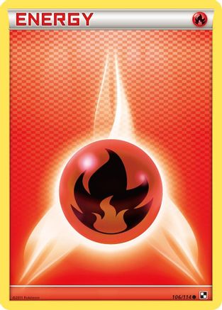 Fire Energy 106  Black and White - Common