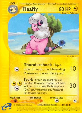 Flaaffy 047  - Reverse Holofoil Aquapolis - Uncommon