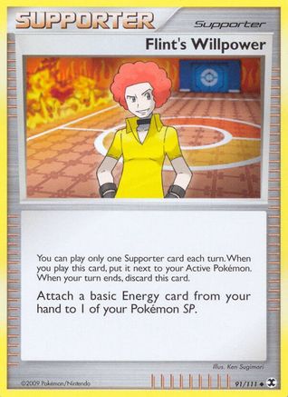 Flint's Willpower 091  - Reverse Holofoil Rising Rivals - Uncommon