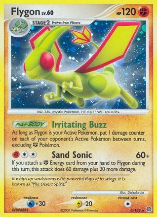 Flygon 005/132  - Reverse Holofoil Secret Wonders - Holo Rare