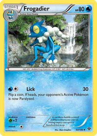 Frogadier 040  - Reverse Holofoil XY Base Set - Uncommon
