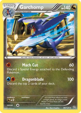 Garchomp (90) 090  - Reverse Holofoil Dragons Exalted - Holo Rare