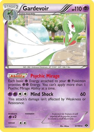 Gardevoir 057/99  - Holofoil Next Destinies - Holo Rare
