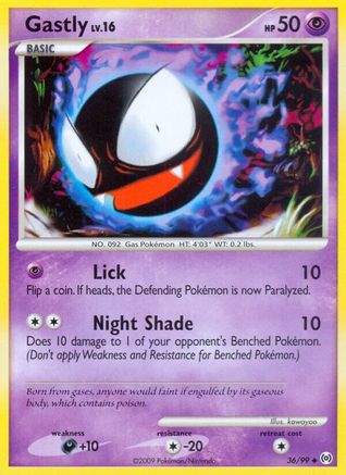 Gastly (36) 036/99  - Reverse Holofoil Arceus - Uncommon