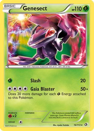 Genesect 016  - Reverse Holofoil Legendary Treasures - Holo Rare