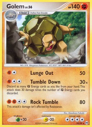 Golem 019  - Reverse Holofoil Arceus - Rare