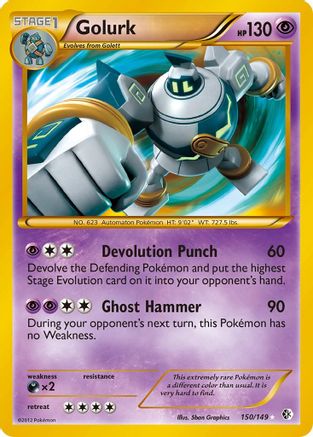 Golurk 150  - Holofoil Boundaries Crossed - Secret Rare