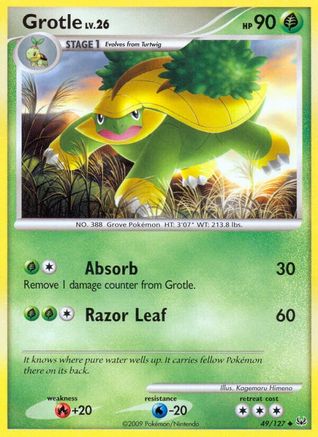 Grotle 049  - Reverse Holofoil Platinum - Uncommon