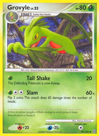 Grovyle 039/100  - Reverse Holofoil Stormfront - Uncommon