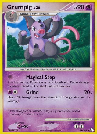 Grumpig 056  - Reverse Holofoil Legends Awakened - Uncommon