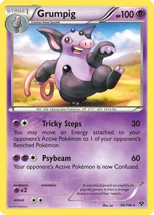 Grumpig 050  - Reverse Holofoil XY Base Set - Rare