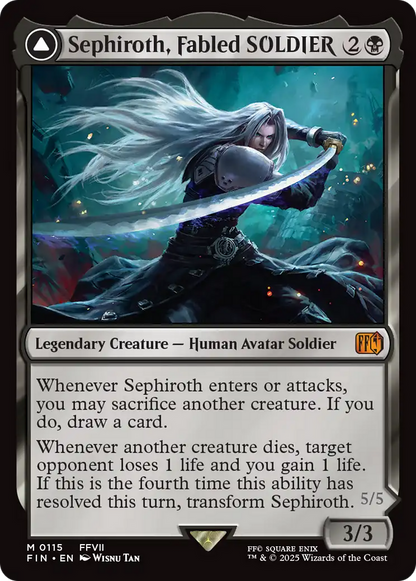 Sephiroth, Fabled SOLDIER // Sephiroth, One-Winged Angel (FIN-115) - FINAL FANTASY Foil
