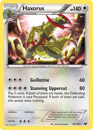 Haxorus 089  - Holofoil Dark Explorers - Holo Rare