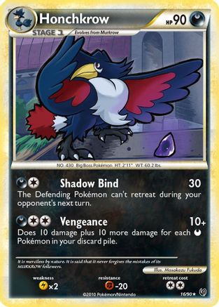 Honchkrow (16) 016/90  Undaunted - Rare