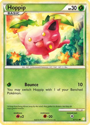 Hoppip 067/123  - Reverse Holofoil HeartGold SoulSilver - Common
