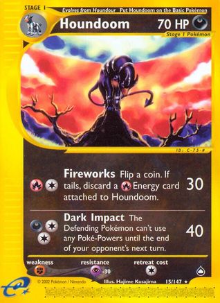 Houndoom (15) 015  Aquapolis - Rare