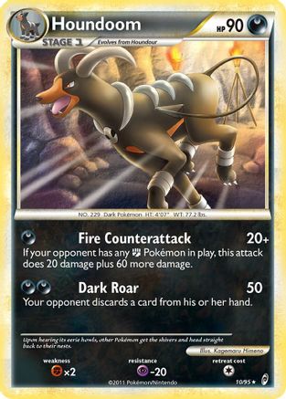 Houndoom 010  - Reverse Holofoil Call of Legends - Holo Rare