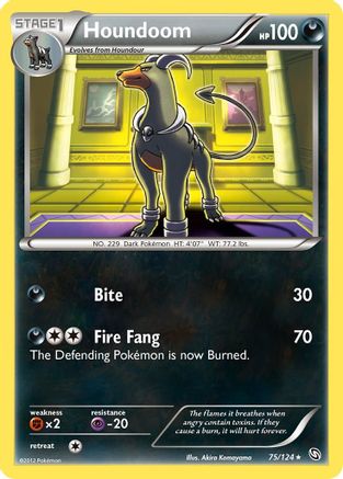Houndoom 075/124  - Reverse Holofoil Dragons Exalted - Rare