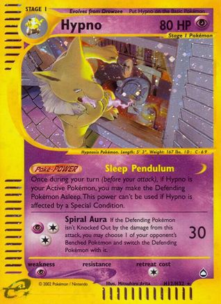 Hypno (H12) H12  - Holofoil Aquapolis - Holo Rare