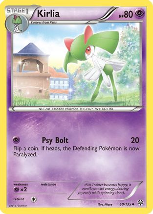 Kirlia 060  - Reverse Holofoil Plasma Storm - Uncommon